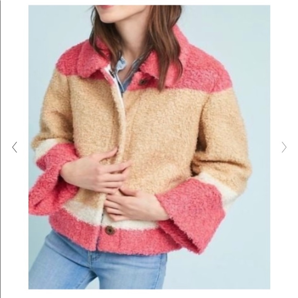 Anthropologie Teddy Sherpa Jacket - Picture 4 of 10